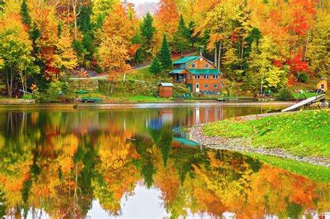 Vermont Stowe Montain Mansfield Foliage Fall Colors Landscape
