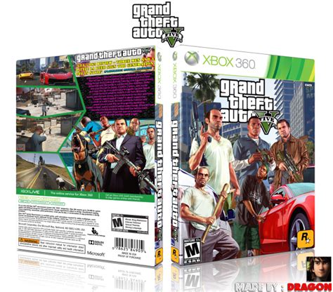 Grand Theft Auto V Xbox 360 Box Art Cover By Dragon