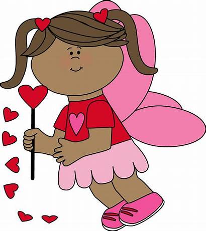 Fairy Valentine Valentines Clipart Clip February Flying