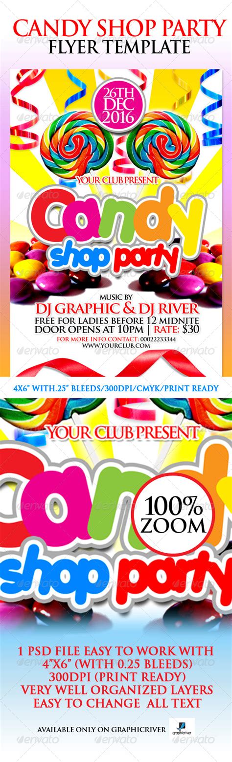 Candy Flyer Template Free 2023 Template Printable