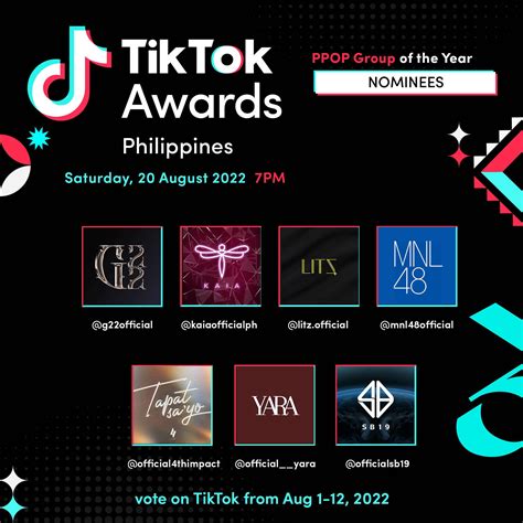 Here Are The Nominees For The Tiktok Awards Ph 2022 Philstar Life