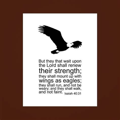 Wings As Eagles Print Isaiah 4031 King James Version Bible Verse