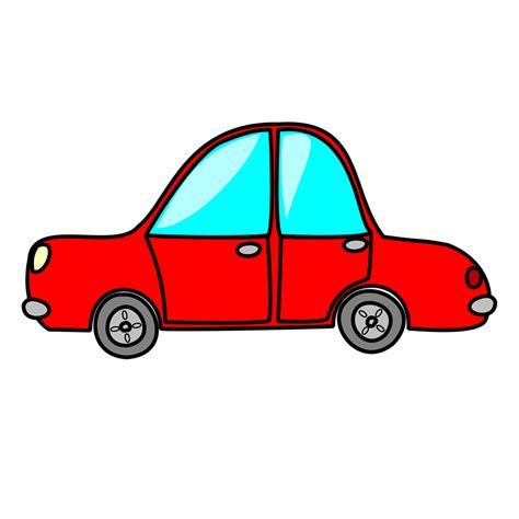 Car Free Stock Photo Illustration Of A Red Cartoon Car