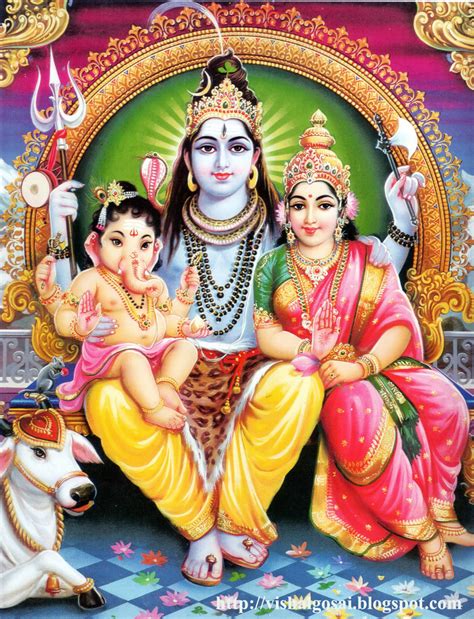 Vishal Gosai God Ganesh With Lord Shiva And Parvati