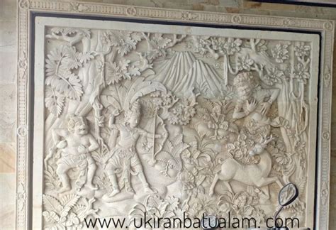 Relief Ornamen Dinding Rumah Desain Ramayana Khas Bali Ukiran Bali