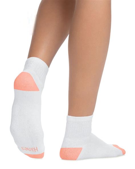Hanes 681v6 Womens Cool Comfort Ankle Socks 6 Pack