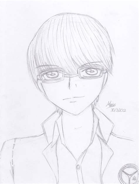 Persona 4 Souji Setayu Narukami Sketch By Marieyeohkh24 On Deviantart