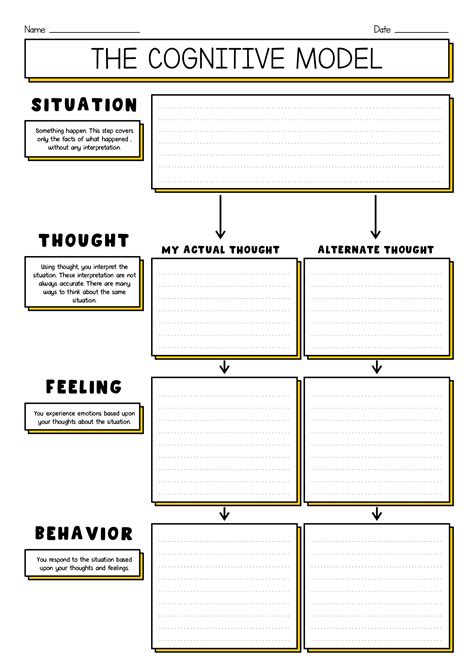 Cognitive Behavioral Therapy Worksheet