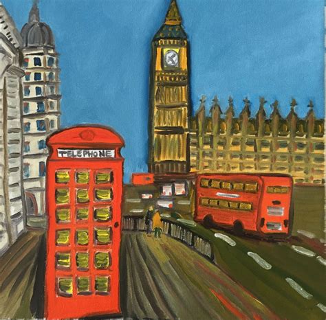 London By Stefano Dania Oil On Canvas Ntemporary Artists