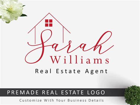 Feminine Real Estate Logo Design For Realtor And Broker