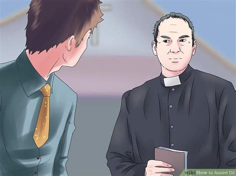 Draw a cross with the oil in the middle of the person's forehead. How to Anoint Oil: 10 Steps (with Pictures) - wikiHow