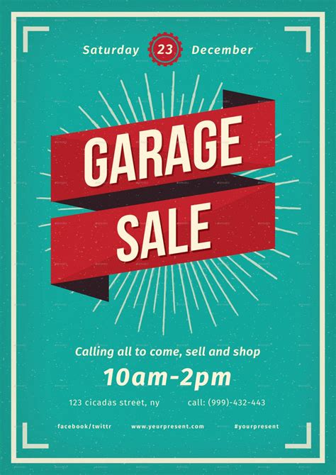Garage Sale Poster Template Free Printable Templates
