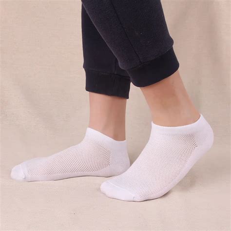 10pairs Summer Men Ankle Socks Breathable Mesh White Socks Mens Dress Socks Casual Fashion In