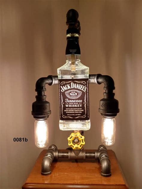 Jack Daniels Lamp Industrial Pipe Lamp Bottle Lamp Table