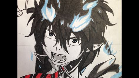 How To Draw Rin Okumura Blue Excorcist Youtube