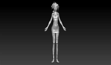 3d Model Sexy Girl Character Vr Ar Low Poly Cgtrader