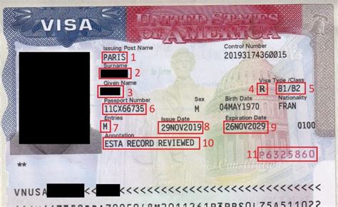 Numéro De Visa Américain Orni Position