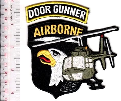 Us Army Vietnam Door Gunner 101st Airborne Division Airmobile Patch Vel