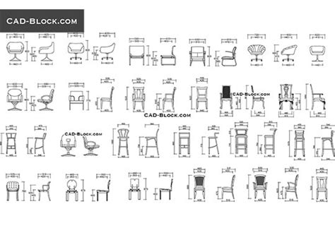 Designer Chairs Cad Blocks Free Download Autocad File