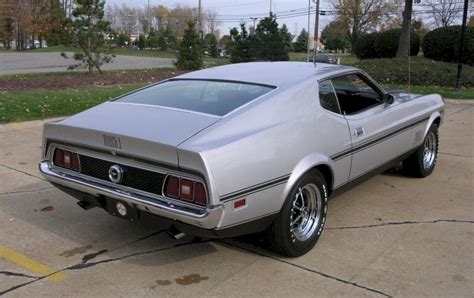 Light Pewter Silver 1972 Mach 1 Ford Mustang Fastback Mustangattitude