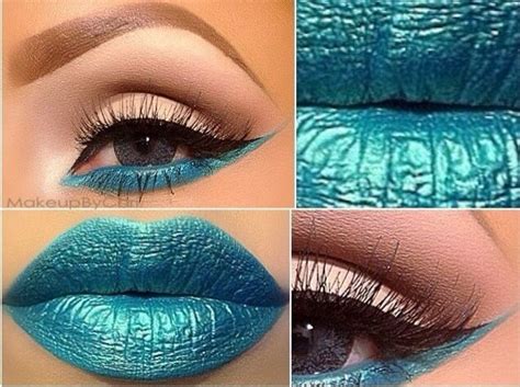 Turquoise Eye Makeup Kiss Makeup Makeup Nails Hair Makeup Makeup
