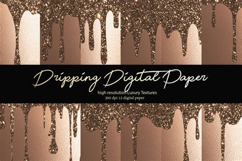 Dripping Glitter Digital Paper By Siriustr Thehungryjpeg
