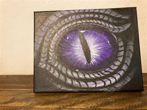 Purple Dragon Eye Acrylic Painting Etsy