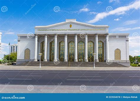 Main Drama Theater In Ashgabat Capital Of Turkmenist Stock Photo