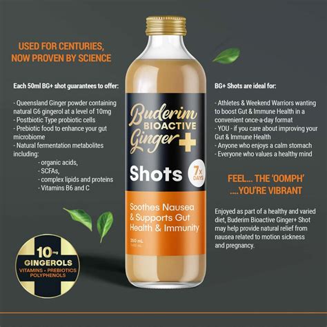 BUDERIM BIOACTIVE GINGER SHOTS ML Buderim Ginger