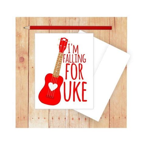 Ukulele Card Funny Romantic Card Love Card For Him Love Card For Her