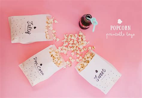 Lorelais Things Diy Printable Popcorn Paper Bags