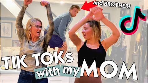 Teaching My Mom And Brother Tiktok Dances It Took Forever Youtube