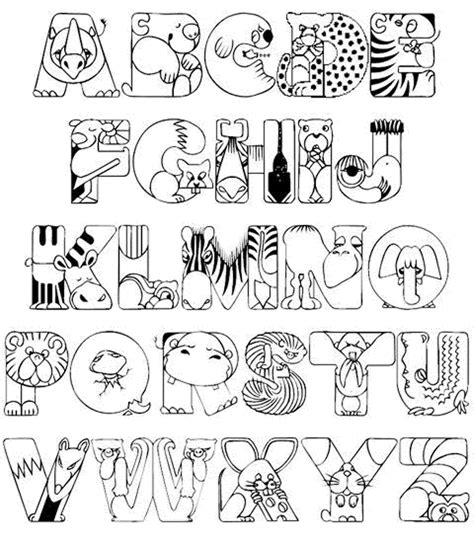 alphabet coloring page a z coloring page pedia | Kindergarten coloring