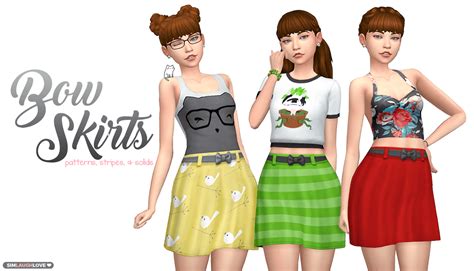 Sims 4 Maxis Match Bow Belted Skirts The Sims Book