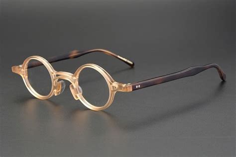 acetate small round glasses men women vintage retro clear lens optical eyeglasses frame