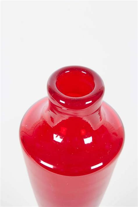 Blenko Regal Red Blown Glass Decanter At 1stdibs