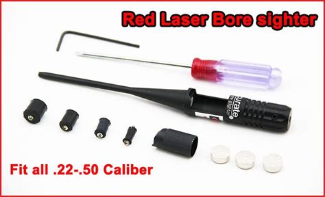 Tactical Red Laser Bore Sighter Kit22 50 Caliber Rifle Scope Bore