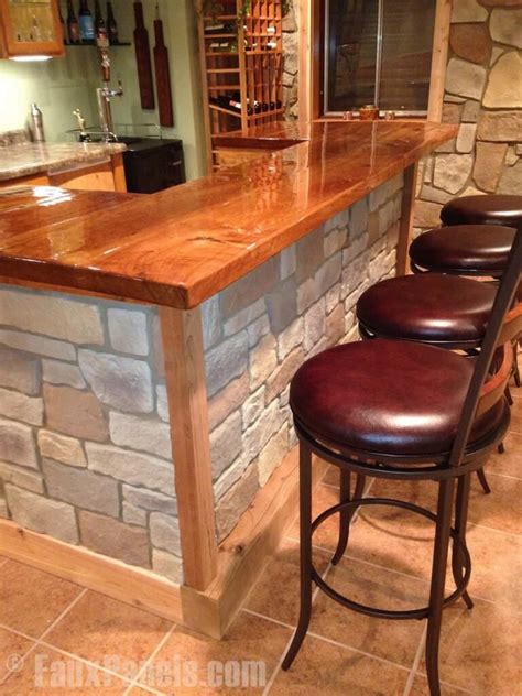 30 Faux Brick And Rock Panel Ideas Pictures Home Bar Plans Diy