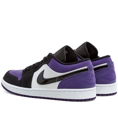 Air Jordan 1 Low White Black And Court Purple End Us