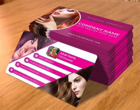 Create a blank hair salon business card. I will make creative professional beauty salon business ...
