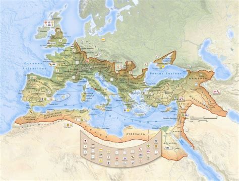 roman empire map a map highlighting the size extent and exports of the roman empire at its
