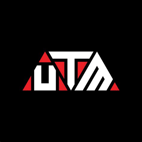 Diseño De Logotipo De Letra Triangular Utm Con Forma De Triángulo