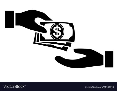 Receiving Money Banknotes Stack Icon Royalty Free Vector