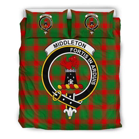 Tartan Middleton Bedding Set Clan Crest Twin Queen And King Size