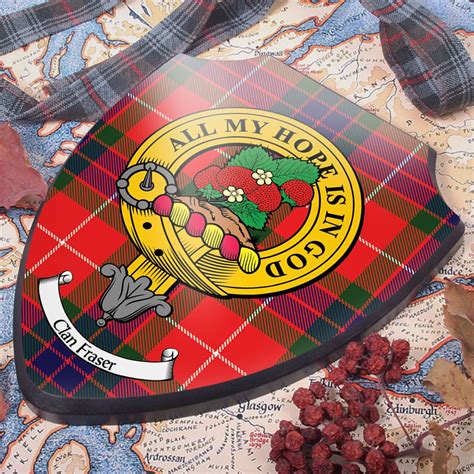 Fraser Clan Crest Wall Plaque Scottish Clan Tartans Scottish Clans