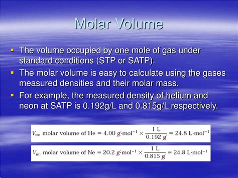 Ppt Molar Volume And Ideal Gas Law Powerpoint Presentation Free