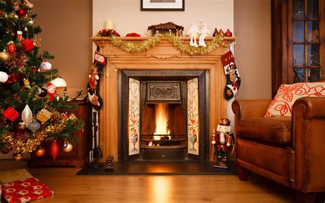 Christmas Fireplace Background