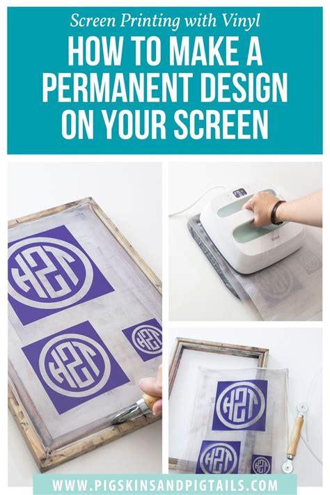 An Image Of How To Make A Permanent Ink Screen With The Wordshow To