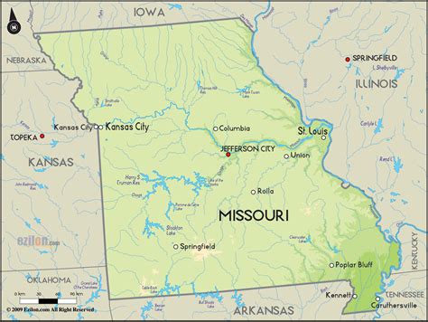 Missouri Map With Cities Photos