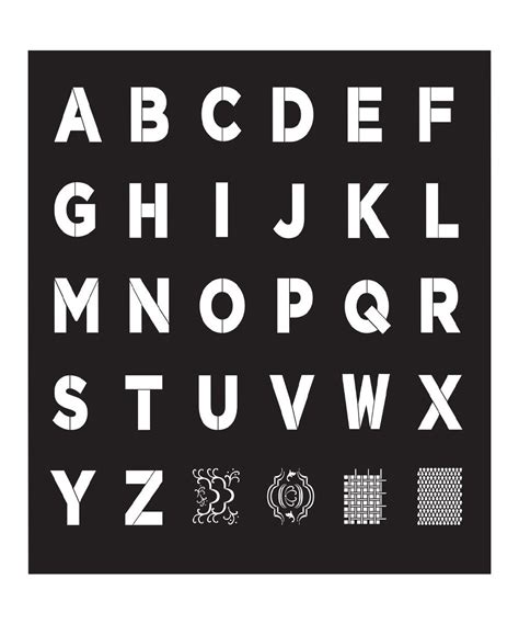Bold Font Alphabet Stencil Sheet Fonts Alphabet Alphabet Stencils